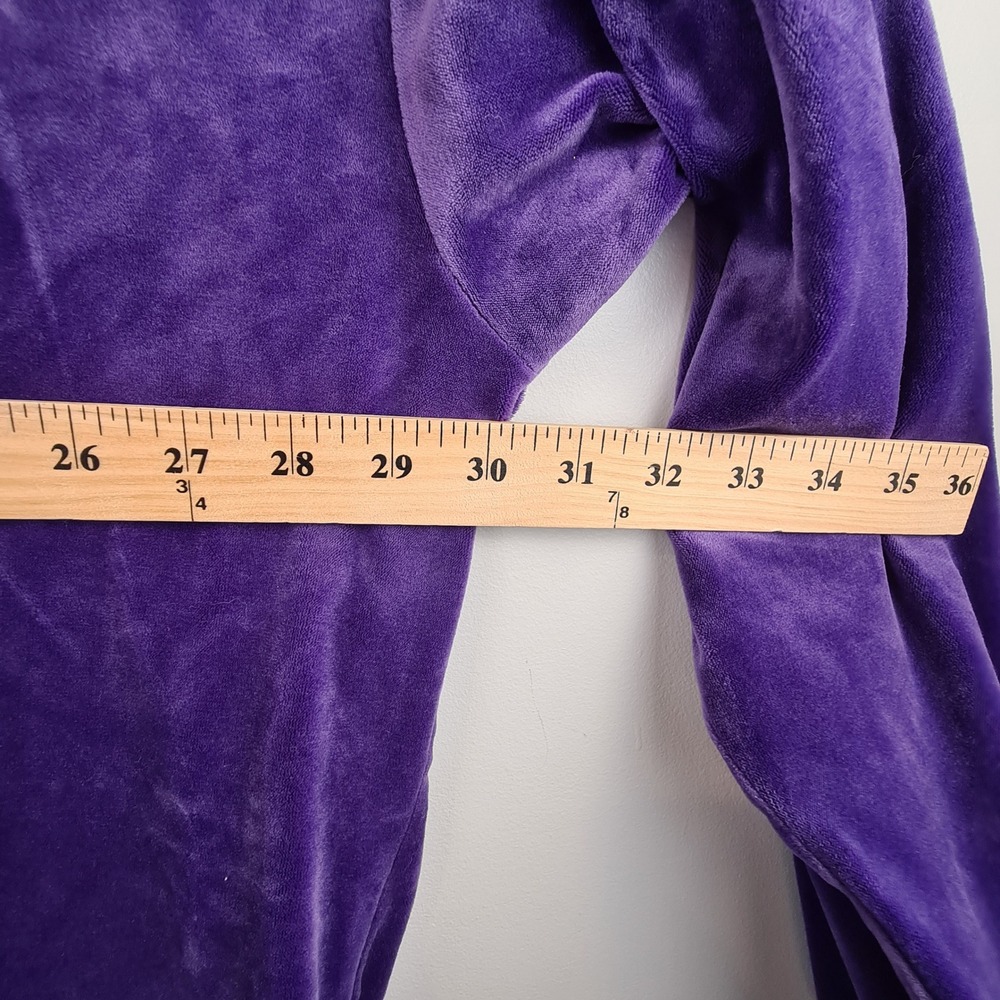 Muk Luks Womens Purple Velour Pajama Set Long Sleeve T3X Plus Size Lounge PJs - Picture 3 of 13